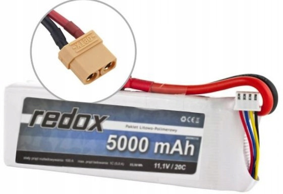 Akumulátor Lithium Polymerová LiPo Redox 5000mAh 11,1V 20C Balíček pro Rc