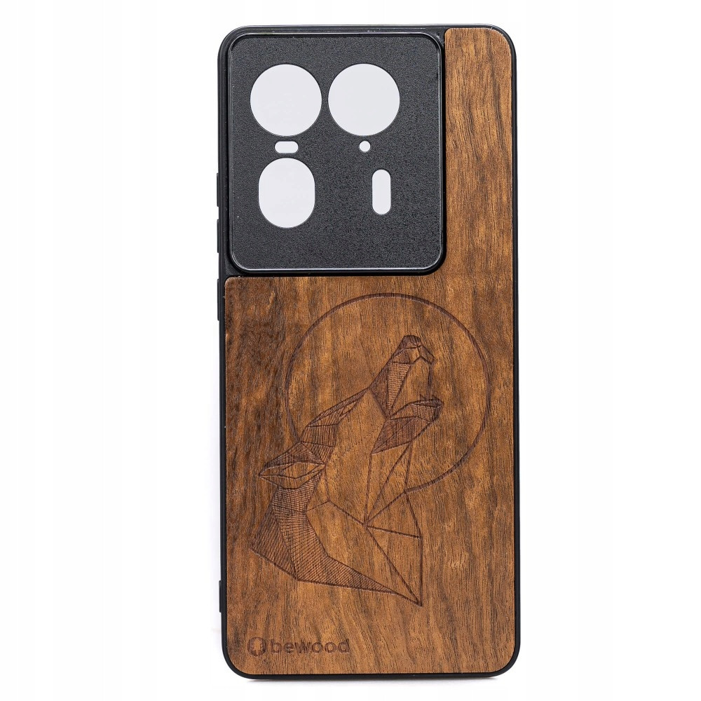 Dřevěné Pouzdro Bewood pro Motorola Edge 50 Ultra Vlk Imbuia