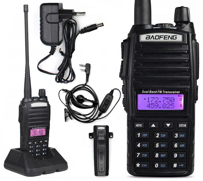 Vysílačka Walkie Talkie Baofeng UV-82 5W Pmr Radiotelefon Velký Dosah