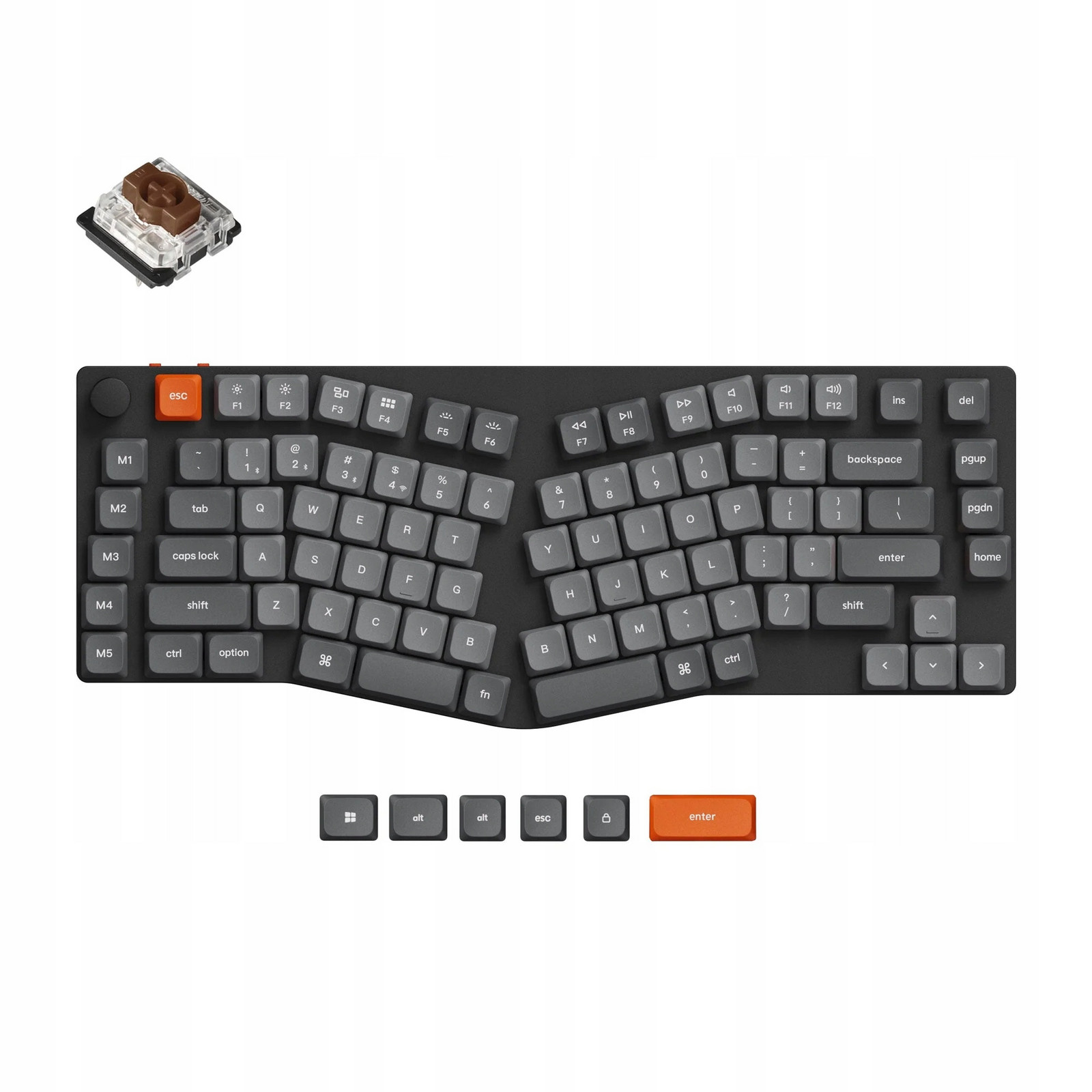 Keychron K15 Max Qmk Bezdrátová mechanická klávesnice Alice K15M-A3