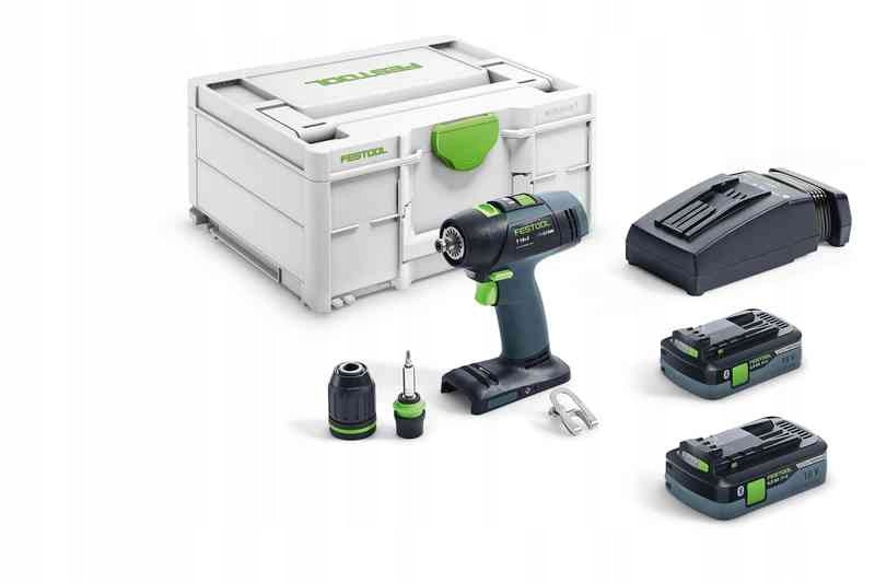 Festool Šroubovák T 18+3-PLUS 2 aku nabíječka V Systaineru 2 Hlavice