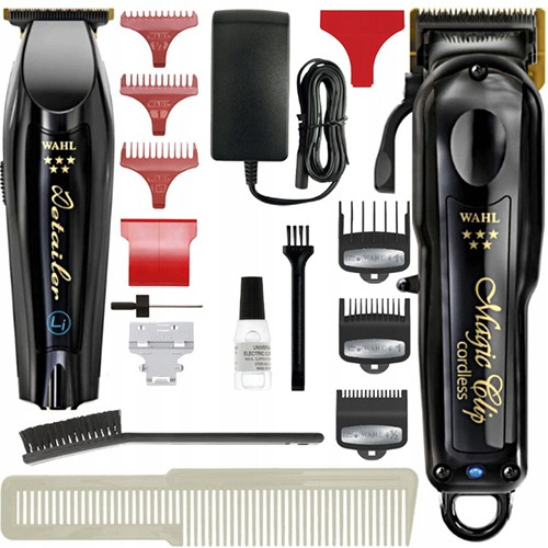 Wahl Prémiový Barber Black Combo Strojek Magic Clip 5 Zastřihovač Detailer LI