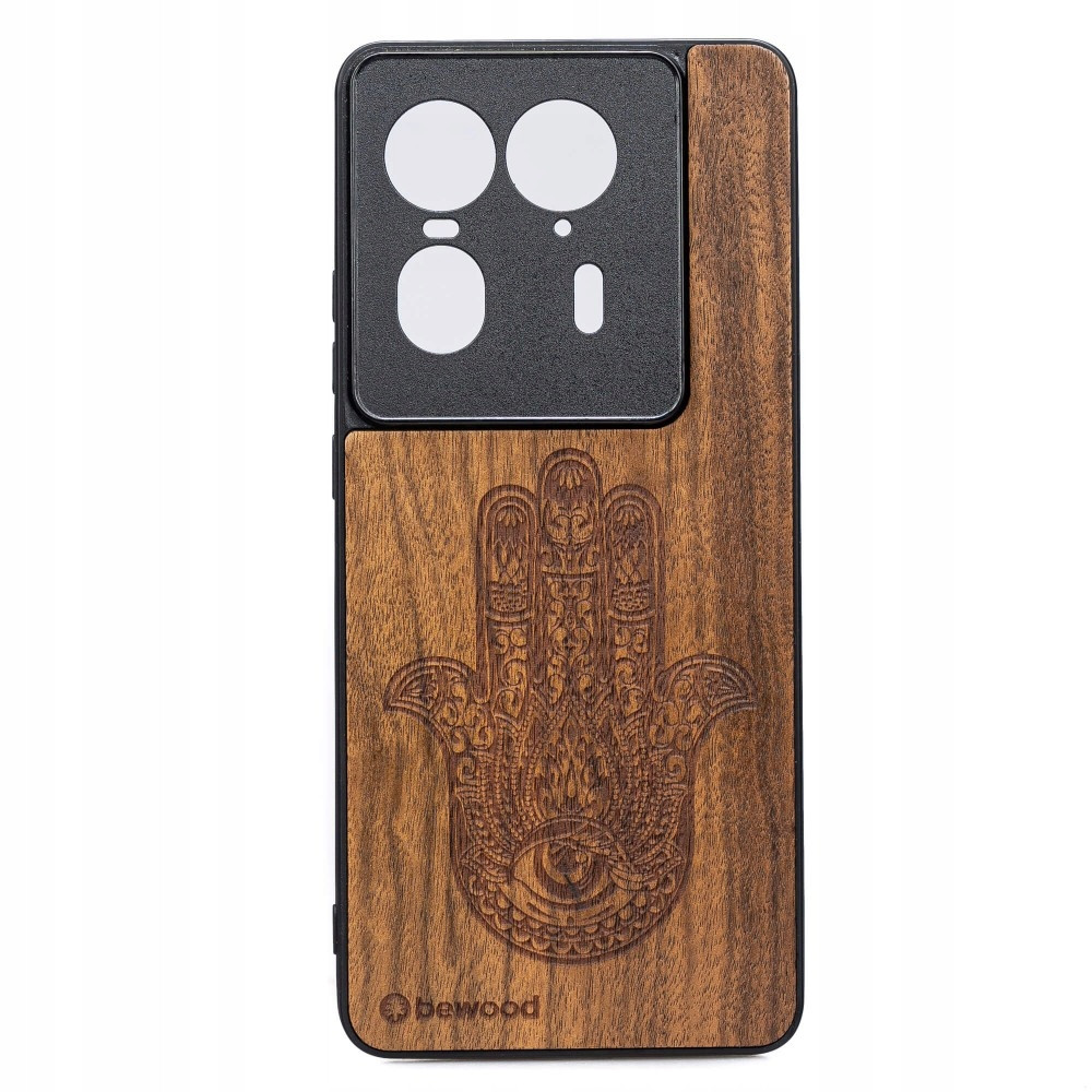 Dřevěné Pouzdro Bewood pro Motorola Edge 50 Ultra Hamsa Imbuia