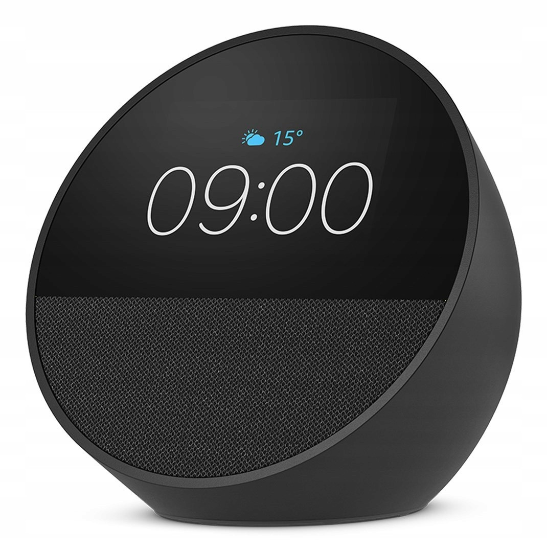 Amazon Echo Spot 2024 Orologio Nero