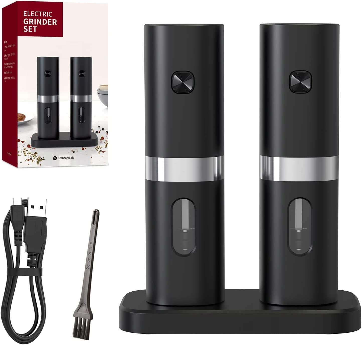 Elektrický Mlýnek Na Pepř Sůl Koření 2v1