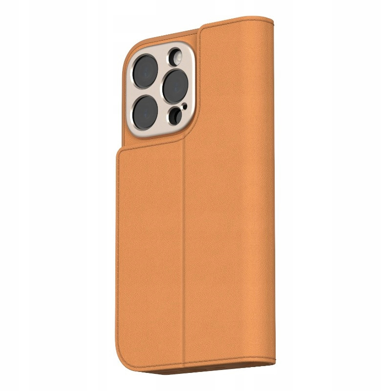 Moshi Overture MagSafe Kožené pouzdro 3v1 s flipem iPhone 16 Pro (Caramel