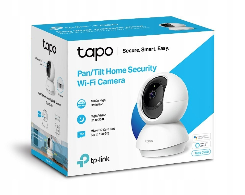 Tp-link Pan/Tilt Home Security Wi-Fi Camera Tapo C200 4mm/F/2.4, režim privát