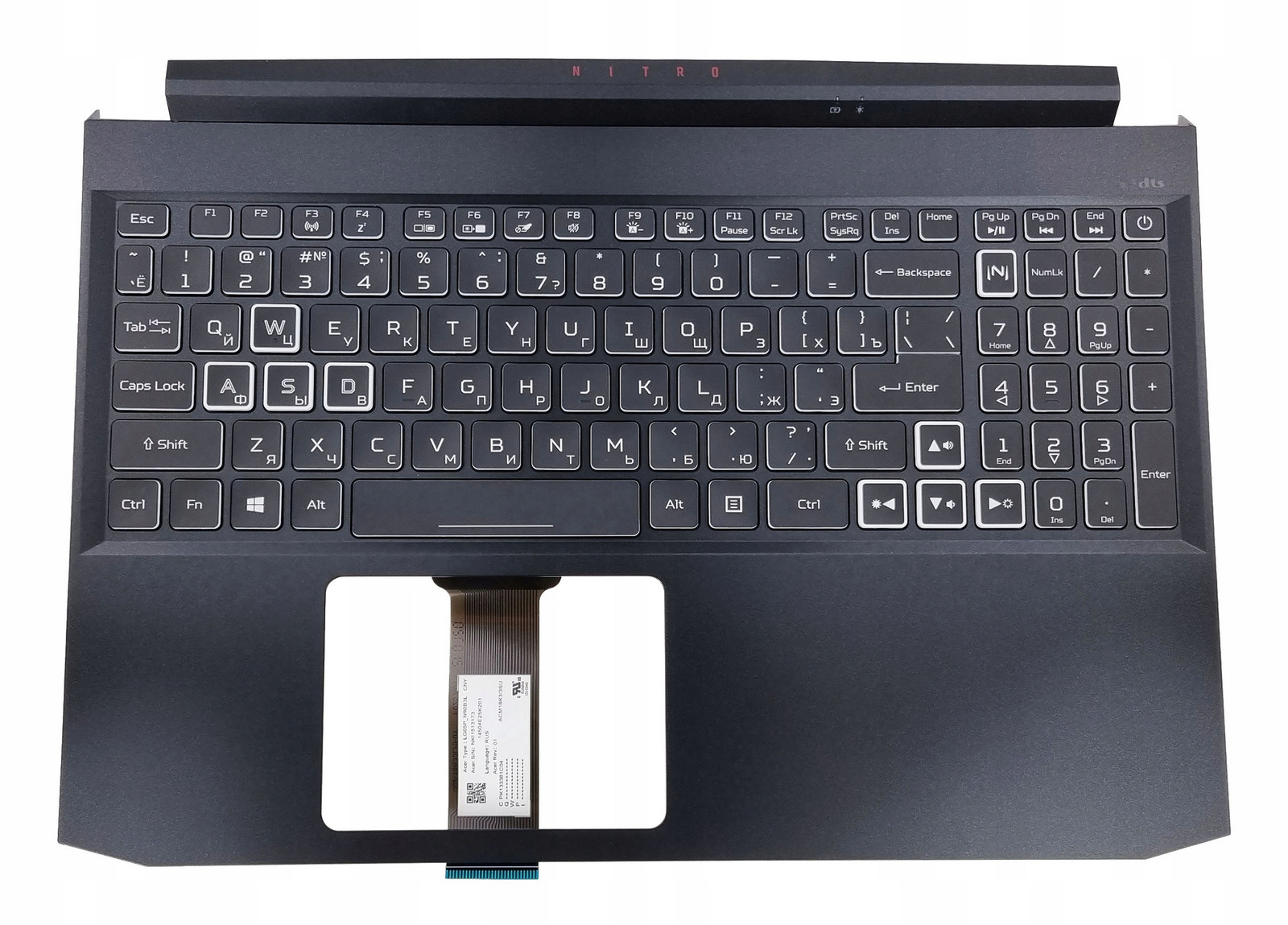 Nová Klávesnice Pouzdro Acer Nitro 5 AN515-55 Gtx 1660 Rtx 2060 Ruské