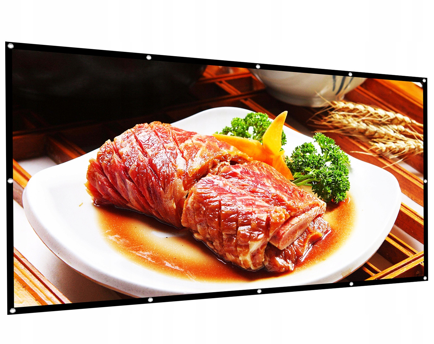 Projekční Plátno 100 Palců 16:9 Přenosné 222 X 120CM Domácí Kino Full Hd