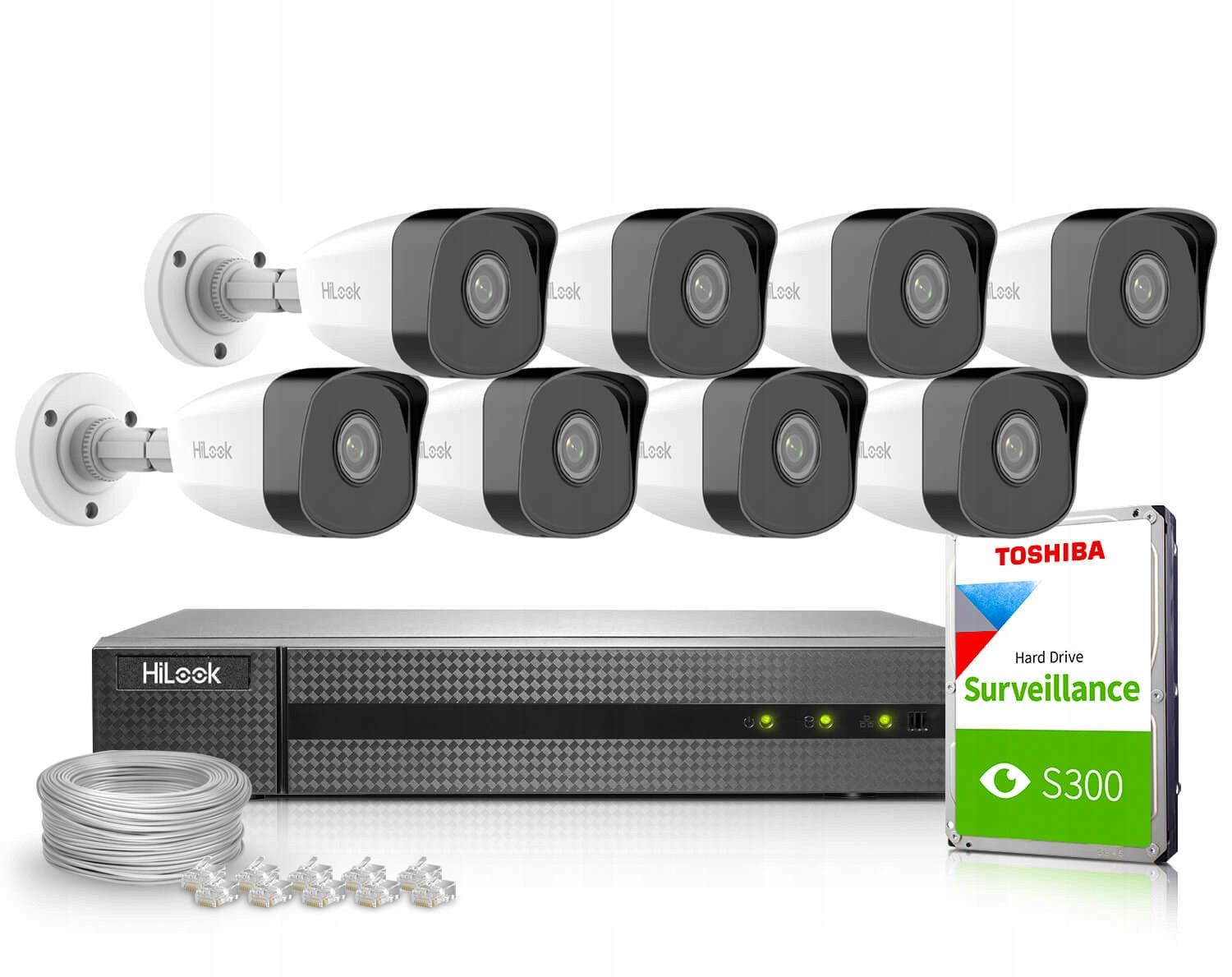 Monitorovací sada HiLook by Hikvision Ip 5MP 3K PoE WDR120 Ir 30m Disk 2TB