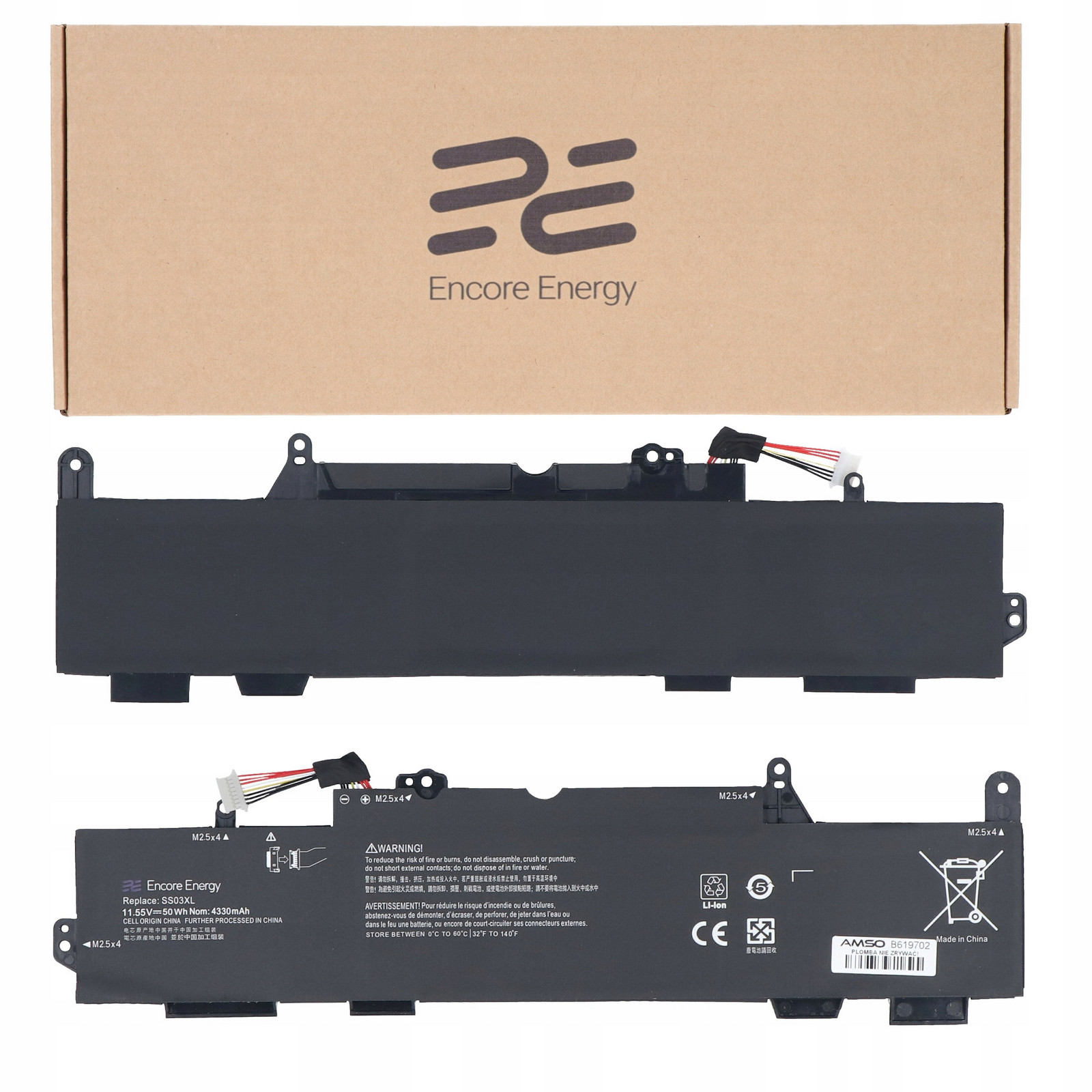 Baterie SS03XL pro notebooky hp EliteBook 840 ZBook 14u 4330mAh Encore Energy