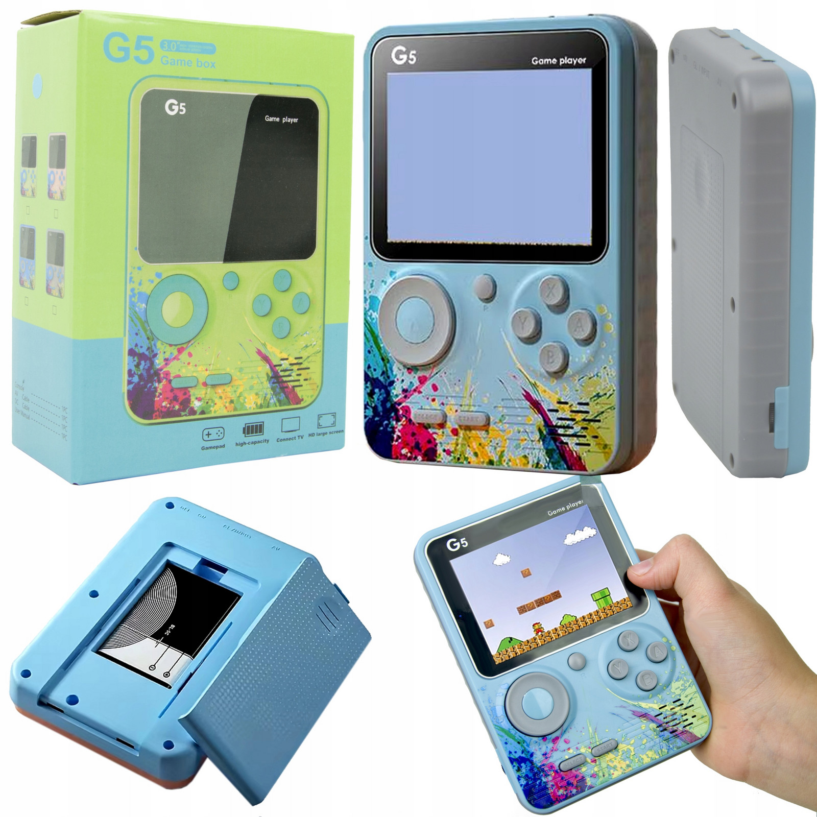 LT492 Elektronická Herní Konzole Přenosná 500 Her Hry Av Kabel Pro Tv