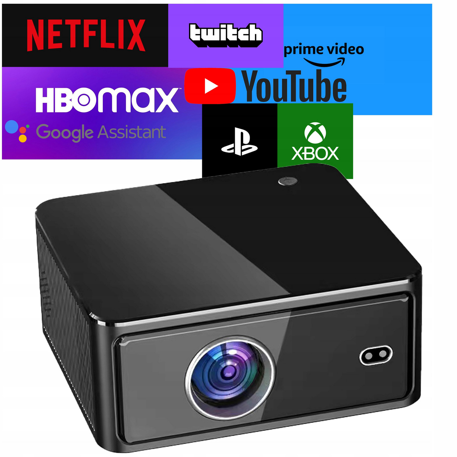 Projektor Fullhd 4K Reproduktor Android Smart Tv Wifi MaxSHOW Set