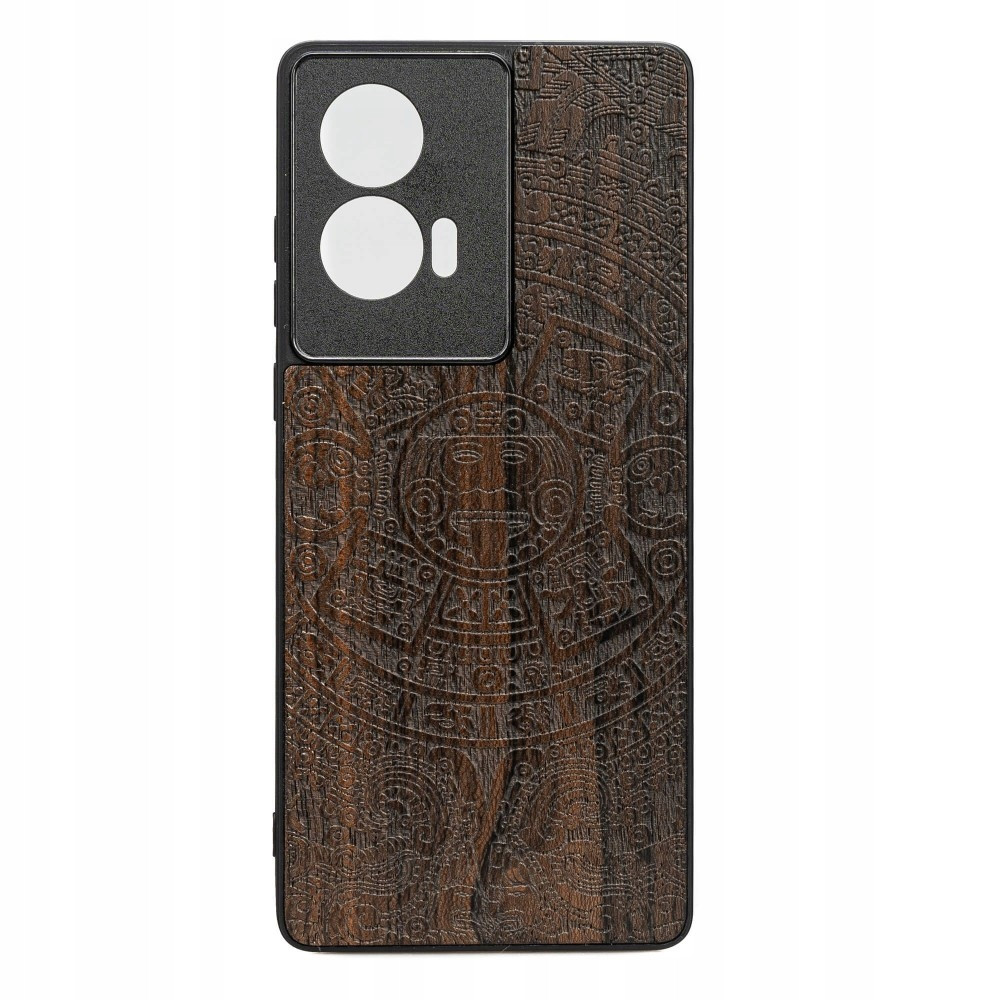 Dřevěné Pouzdro Bewood pro Motorola Edge 50 Fusion Aztécký Kalendář Ziricote