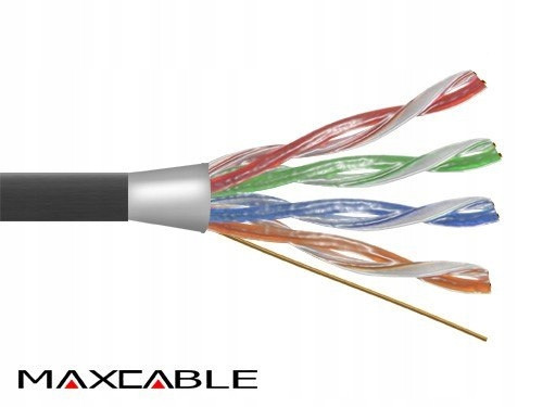 Kabel FTP5E Cu drát +gel 305m Maxcable Hq