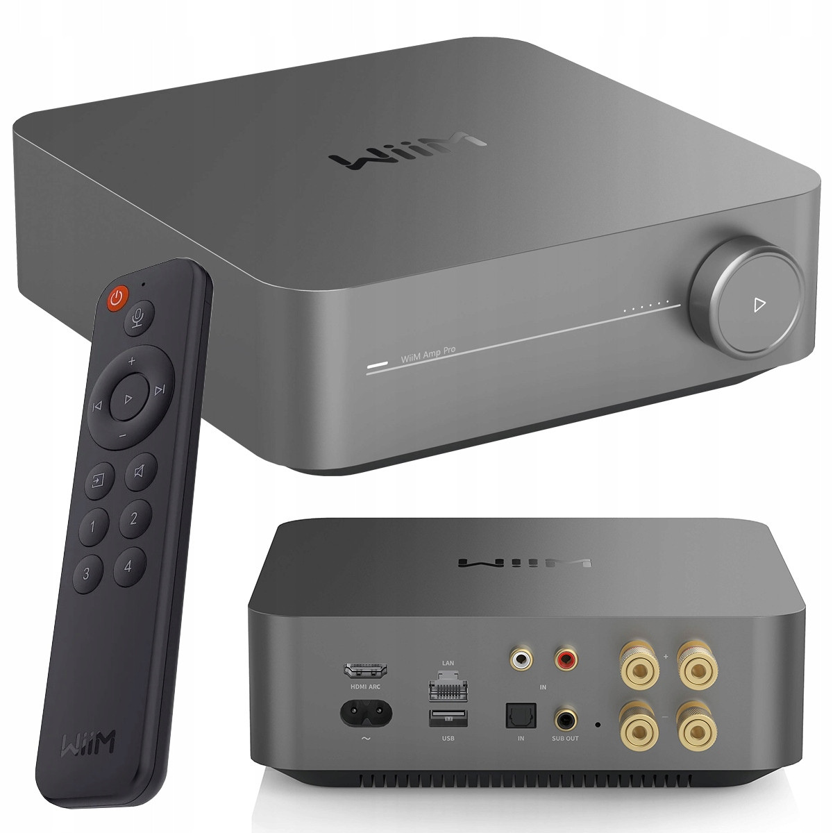 WiiM Amp Pro Integrovaný síťový zesilovač Hi-Res Hdmi Arc Wi-Fi 6 Dac