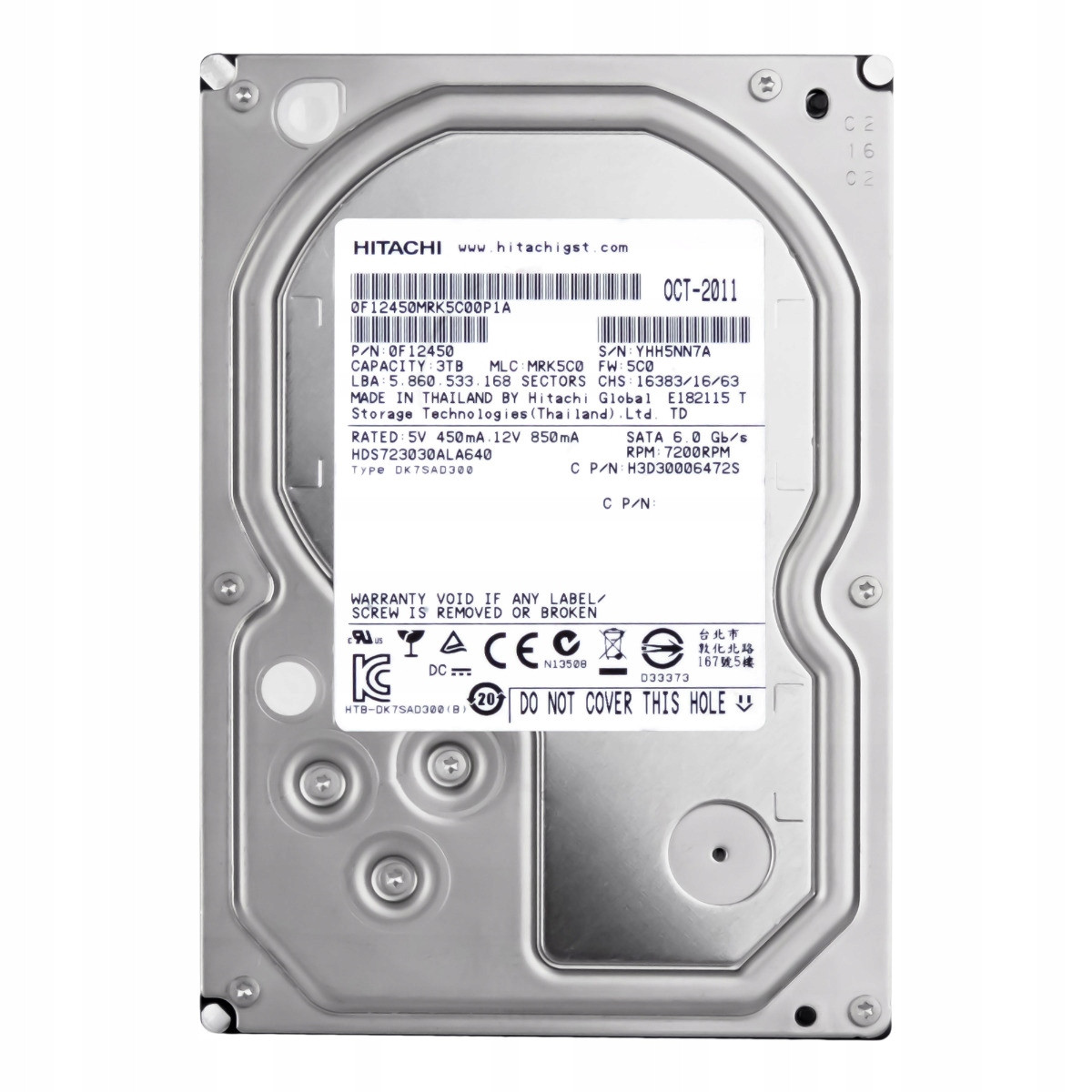 DeskStar 7K3000 3TB 7.2K 64MB Sata III 3.5'' HDS723030ALA640