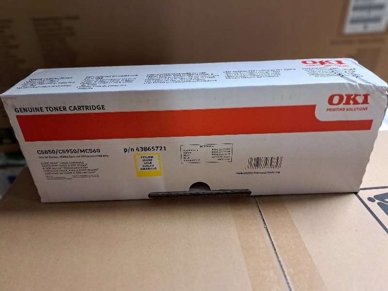 Toner Oki 43865721 až C5850 5950 MC560 6 000 stran yellow originál