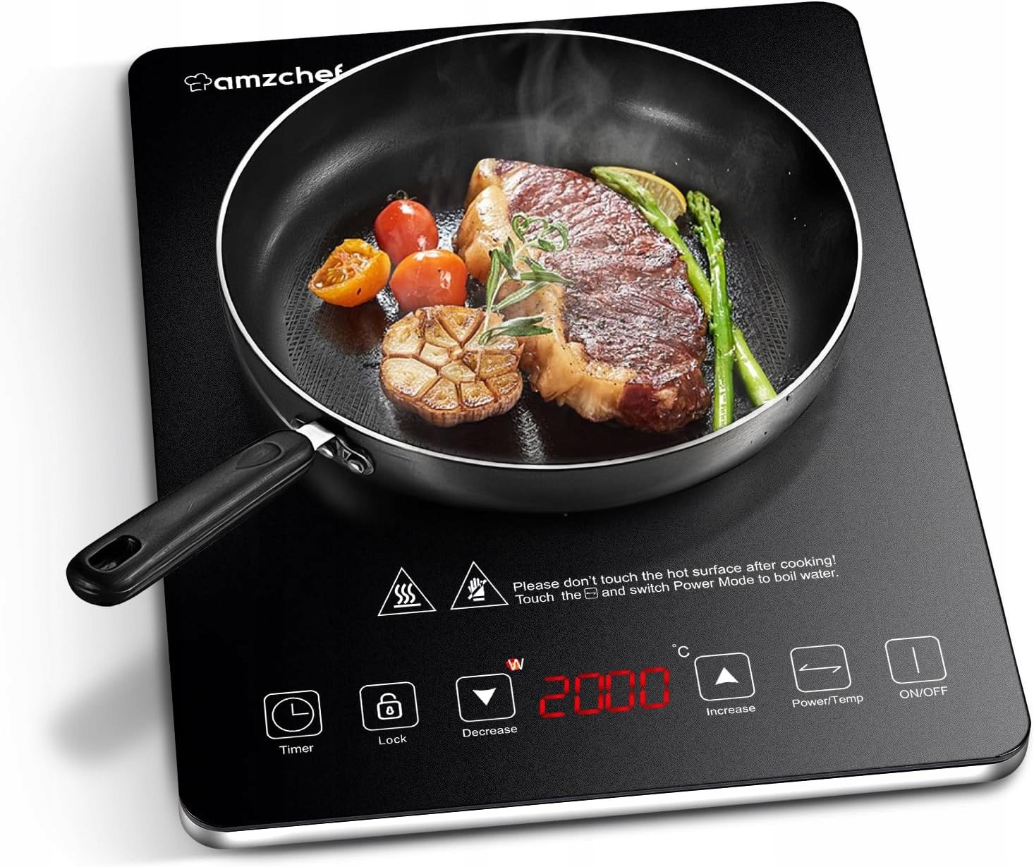 Amzchef Indukční varná deska Ultratenká 2000 watt