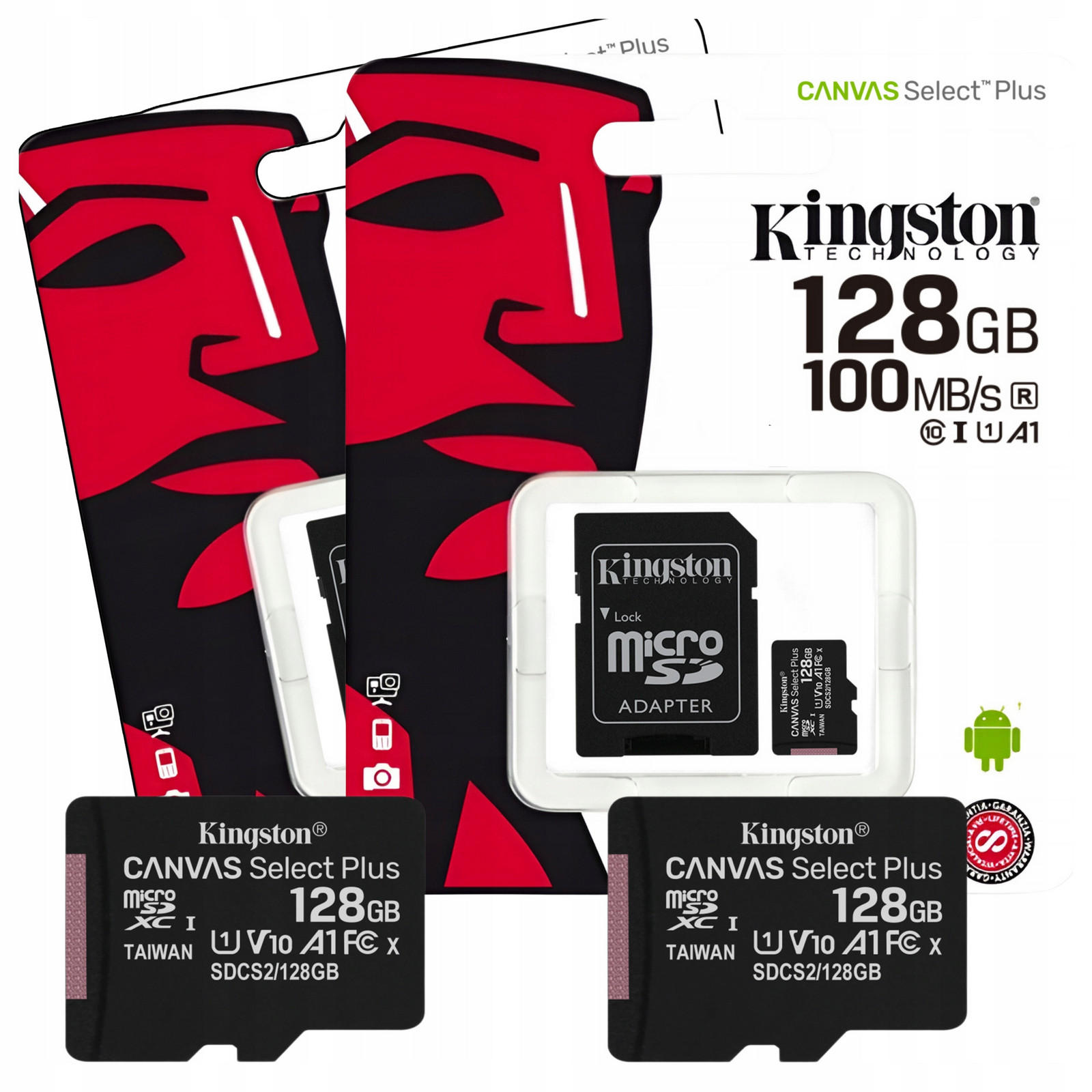 Paměťová karta Micro Sd 128GB Kingston SDCS2 C10 V10 A1 100Mb/s Adaptér