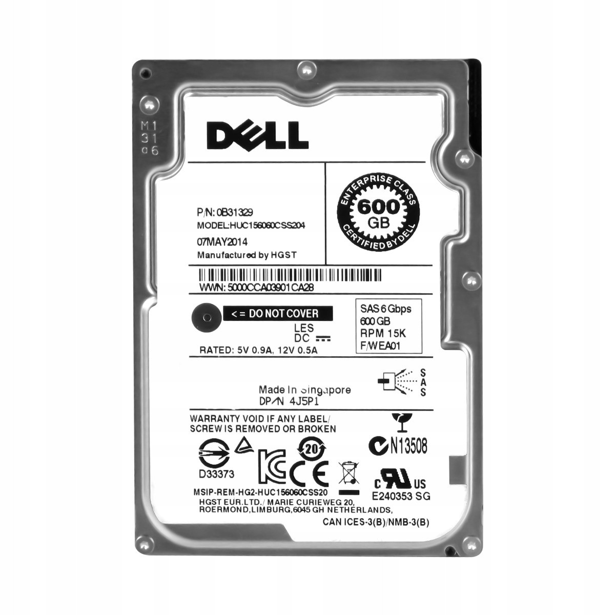 Dell 04J5P1 600GB 15K 128MB SAS-3 2,5'' HUC156060CSS204