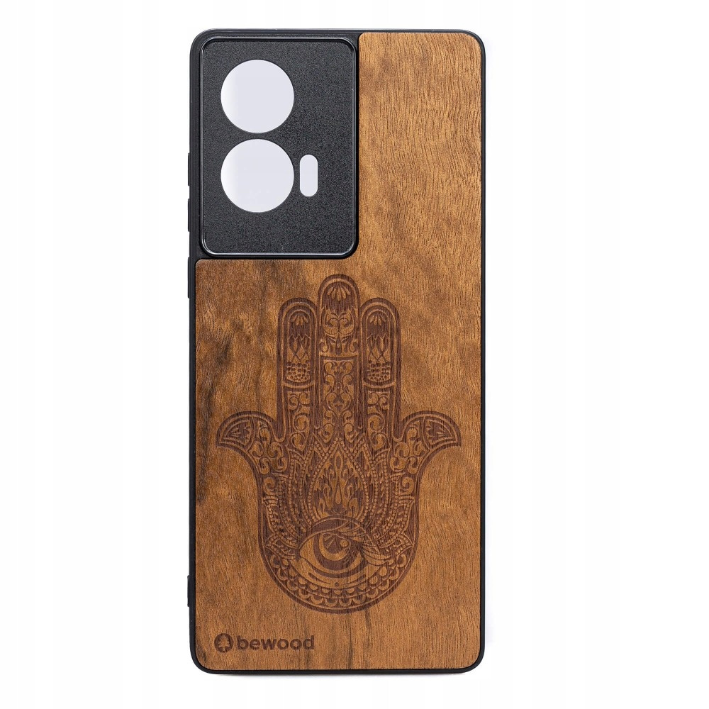 Dřevěné Pouzdro Bewood pro Motorola Edge 50 Fusion Hamsa Imbuia