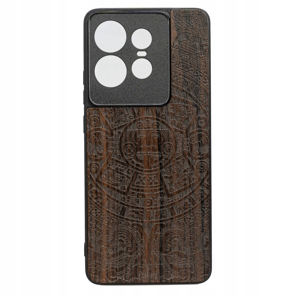 Dřevěné Pouzdro Bewood pro Motorola Edge 50 Pro Aztécký Kalendář Ziricote