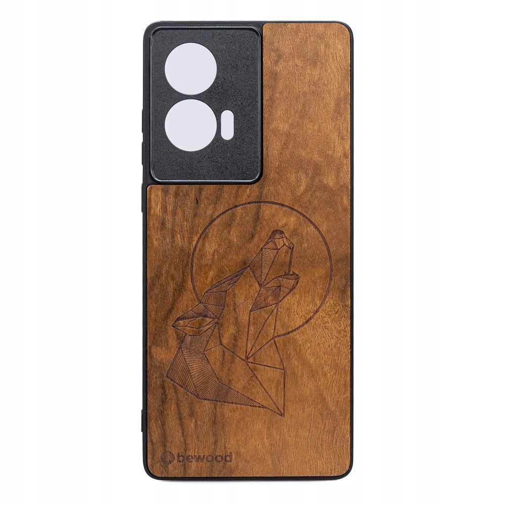 Dřevěné Pouzdro Bewood pro Motorola Edge 50 Fusion Vlk Imbuia