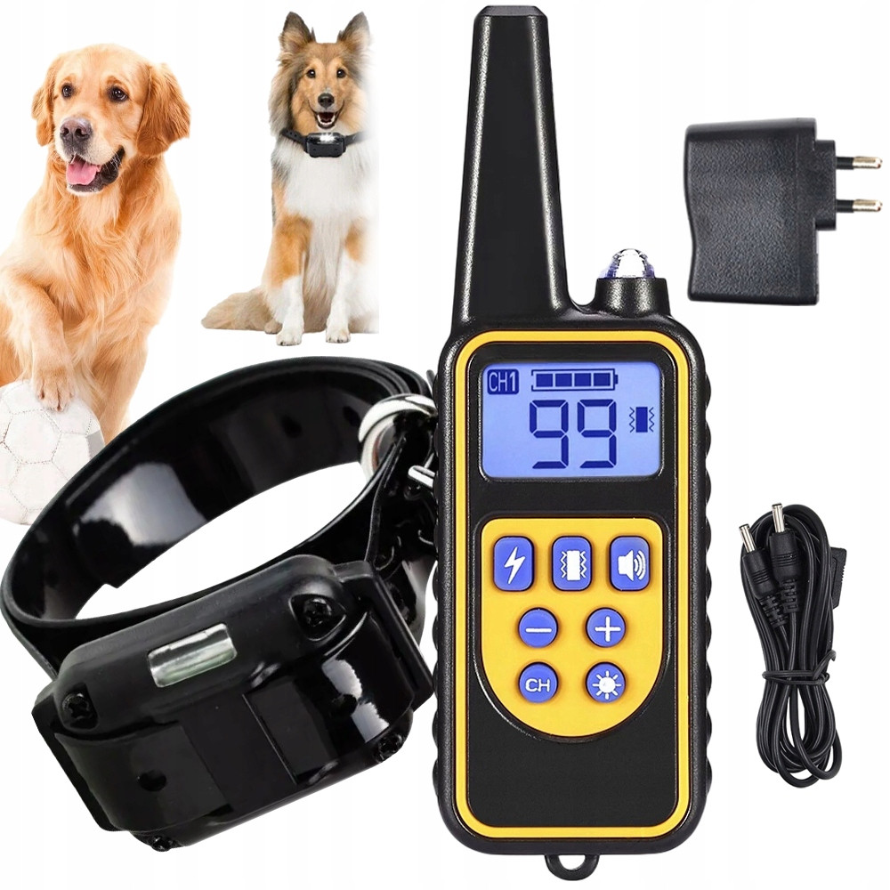 Chytrý Elektrický Nastavitelný Obojek Pro Psa Výcvikový 800M S Dálkovým Ovládáním