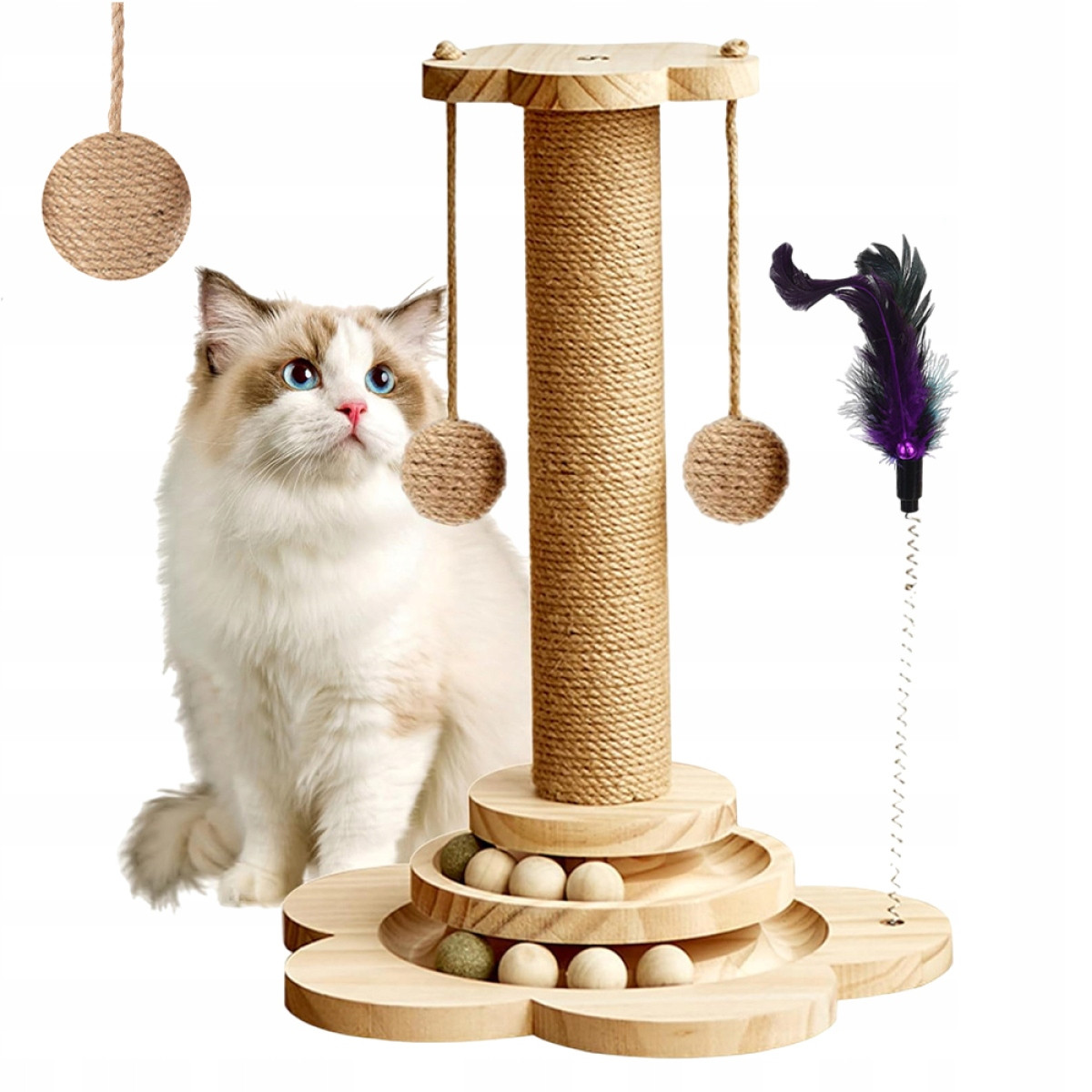 Škrabadlo Pro Kočky Výška 46 CM Odolné Proti Opotřebení A Bez Třísek