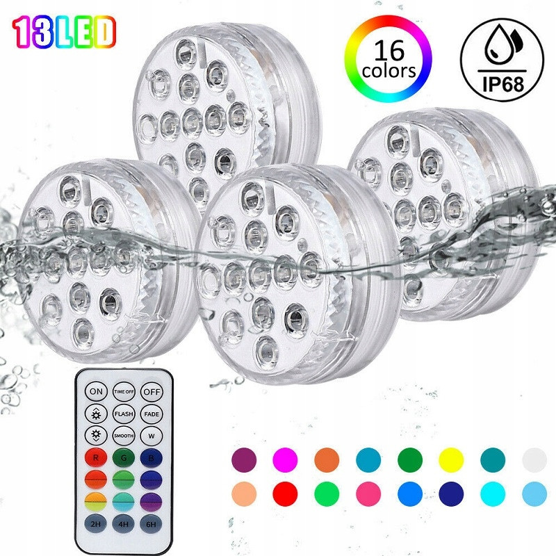 Led světlo do akvária s magnetickou přísavkou a dálkovým Rf ovládáním