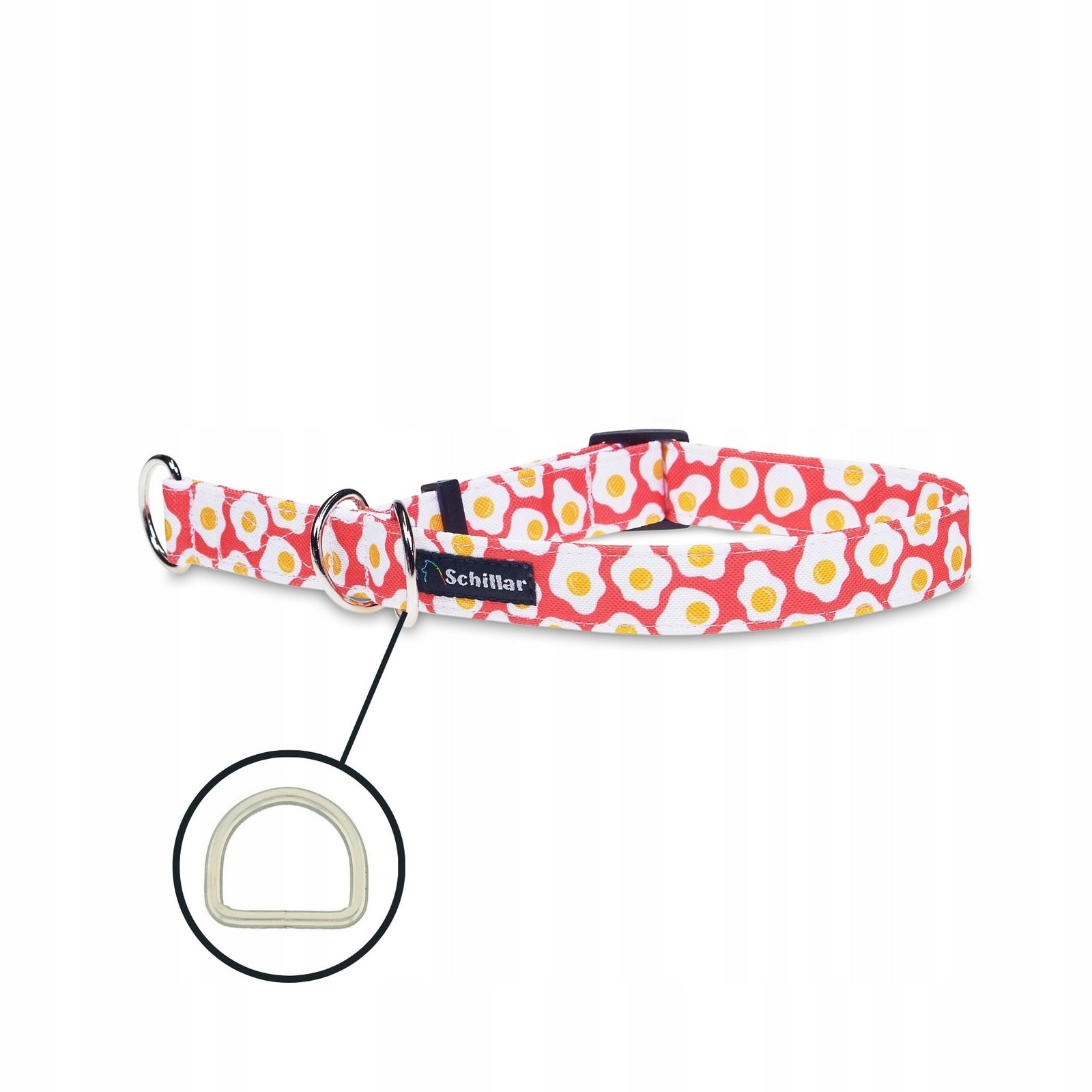 Polostahovací obojek pro velkého psa barevná sázená vejce L XL 40-60cm