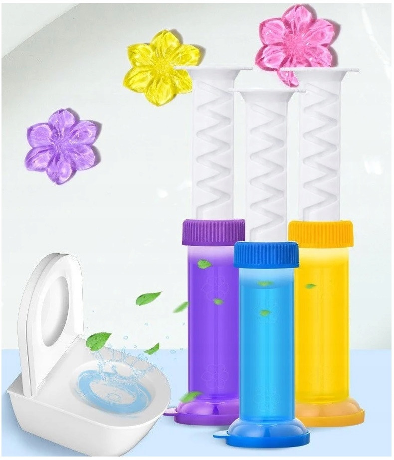 5x Gelové Kroužky Na Wc Puk 12 Ks Kytičky Toalety Bodový Gel Vůně
