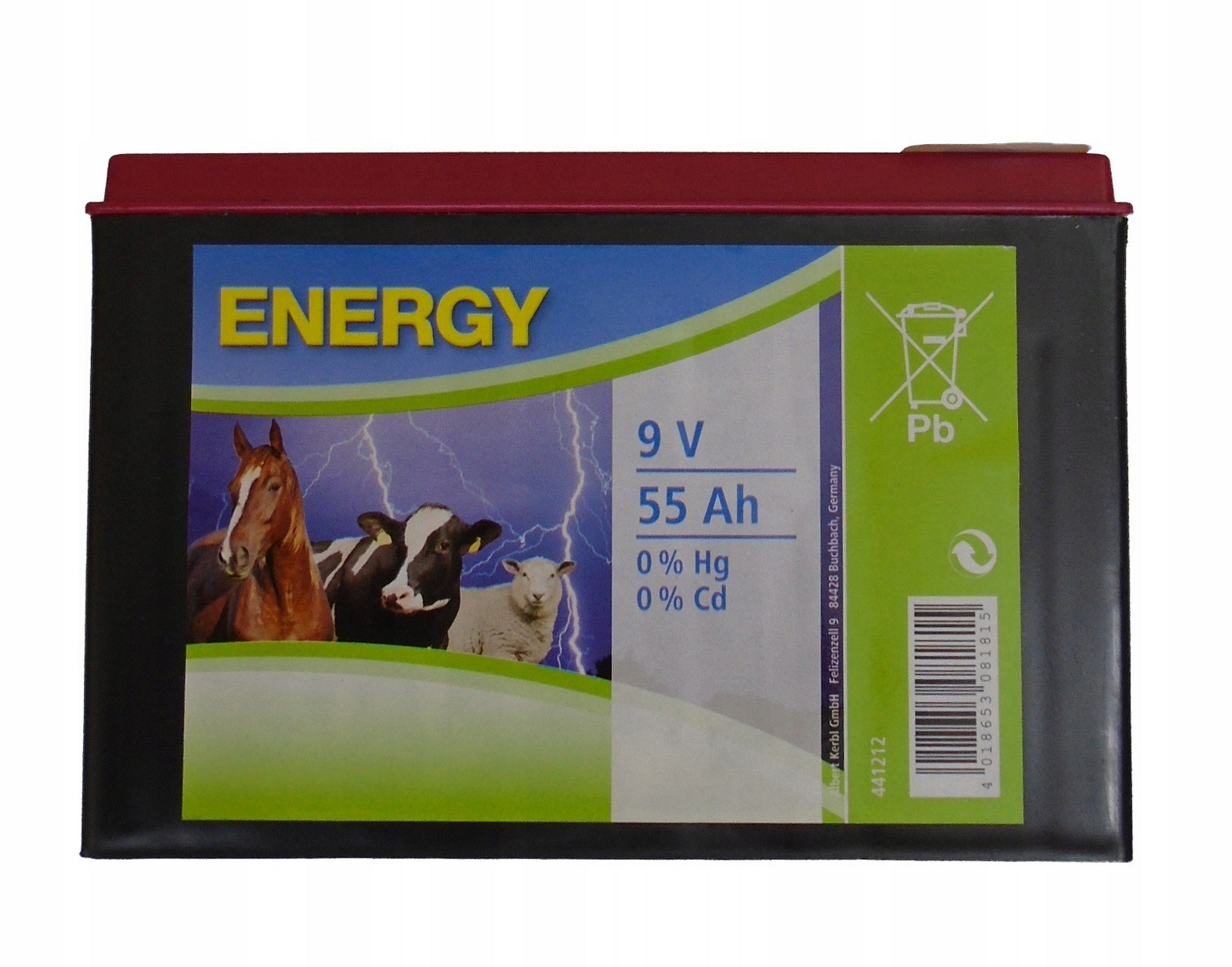 Suchá baterie pro elektrizátory plotů 9V 55Ah