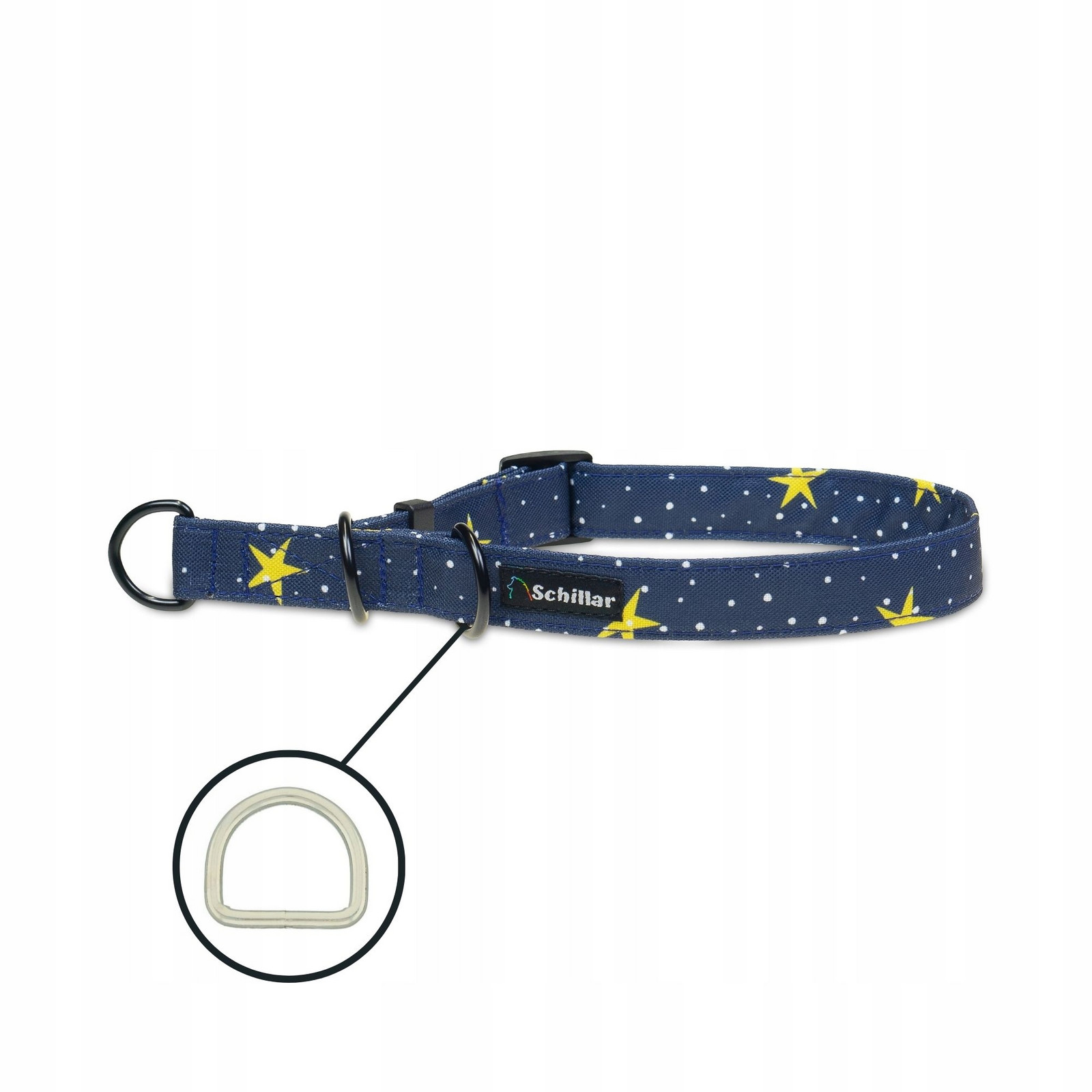 Polostahovací obojek pro velkého psa barevná hvězdná obloha L XL 40-60cm