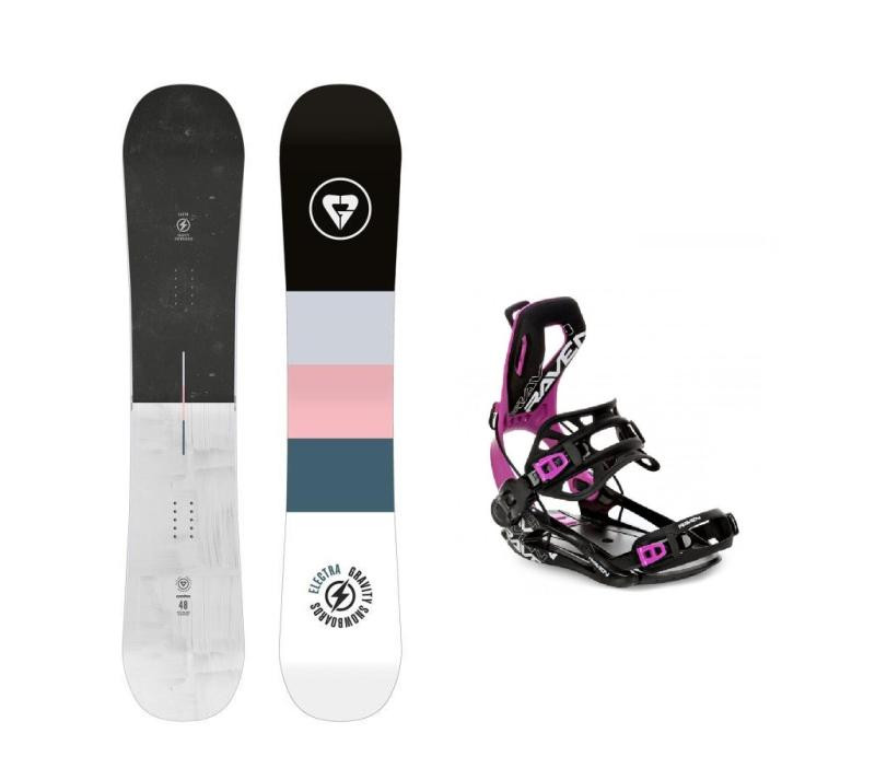 Gravity Electra 24/25 dámský snowboard + Raven Fastec FT360 black/fuchsia vázání