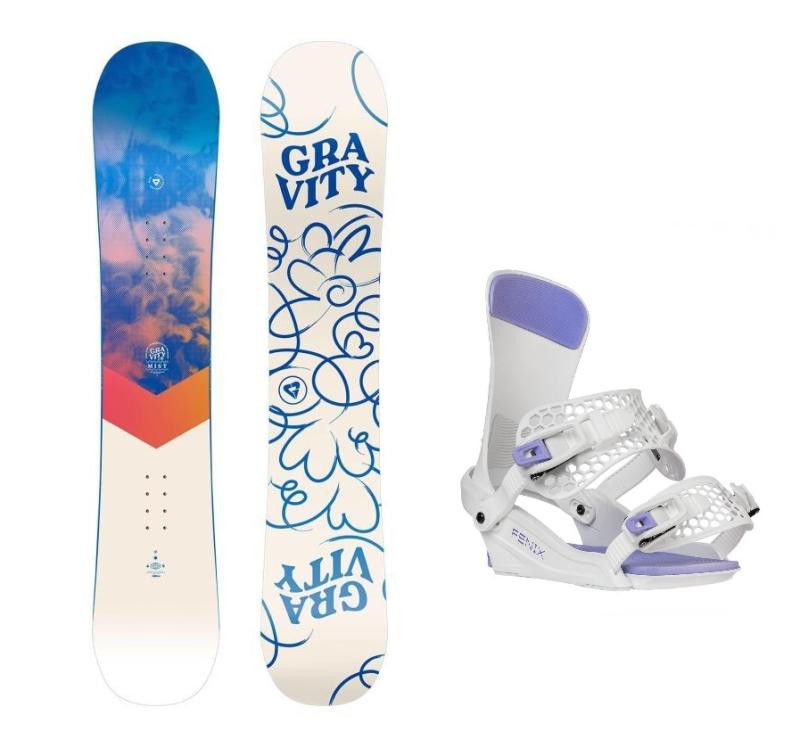 Gravity Mist 24/25 dámský snowboard + Gravity Fenix white/lavender vázání