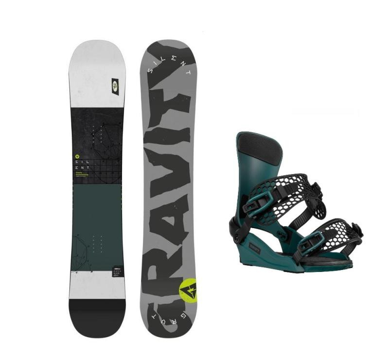 Gravity Silent 24/25 pánský snowboard + Gravity Drift steel green vázání