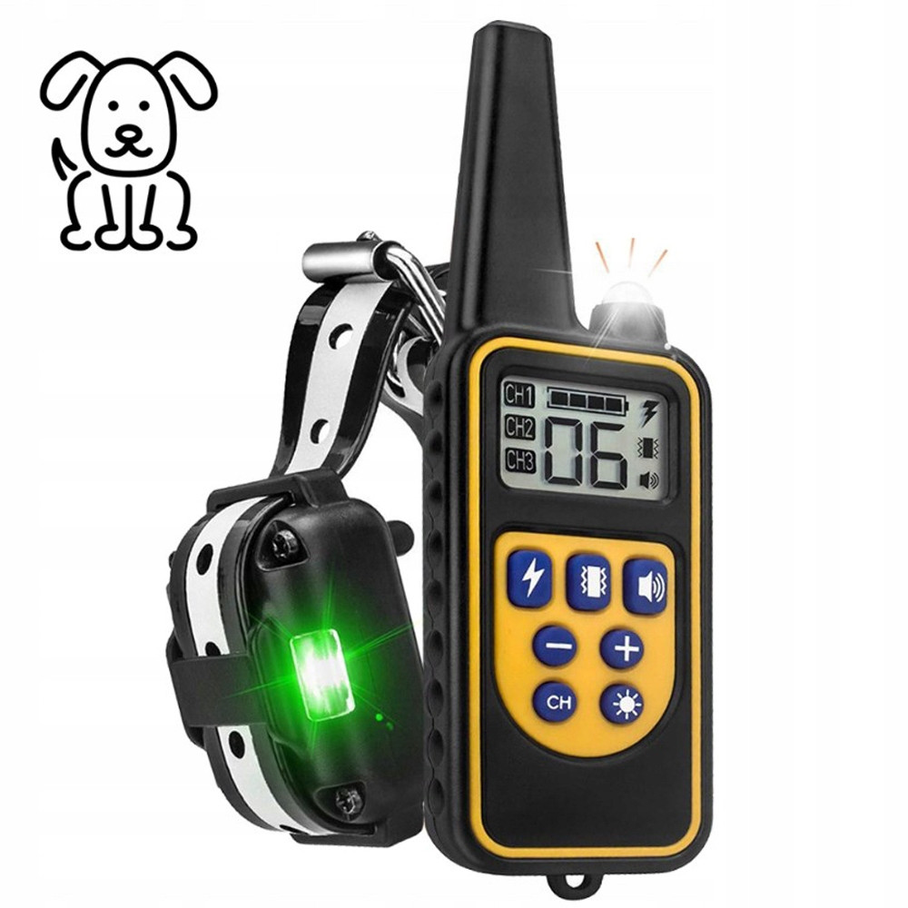 Výcvikový Obojek Nastavitelný Pro Psa Zařízení Pro Výcvik Psů+dálkový Ovladač 800 M