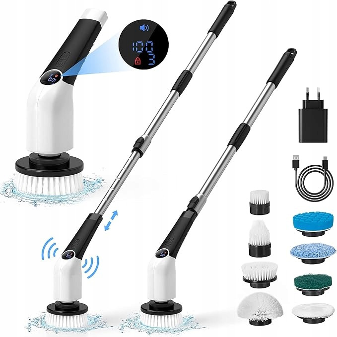 Coovee Elektrický Kartáč 8 Hlavic 3 Rychlosti