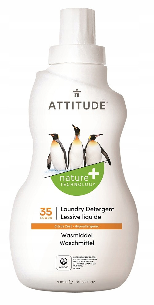 Gel Attitude s vůní citronové kůry, 1050 ml (35 dávek)