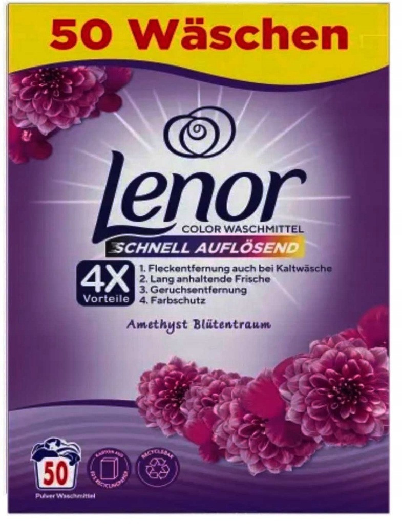 Lenor Prášek Barva Amethyst Blutentraum 3,25 kg 50praní Německo