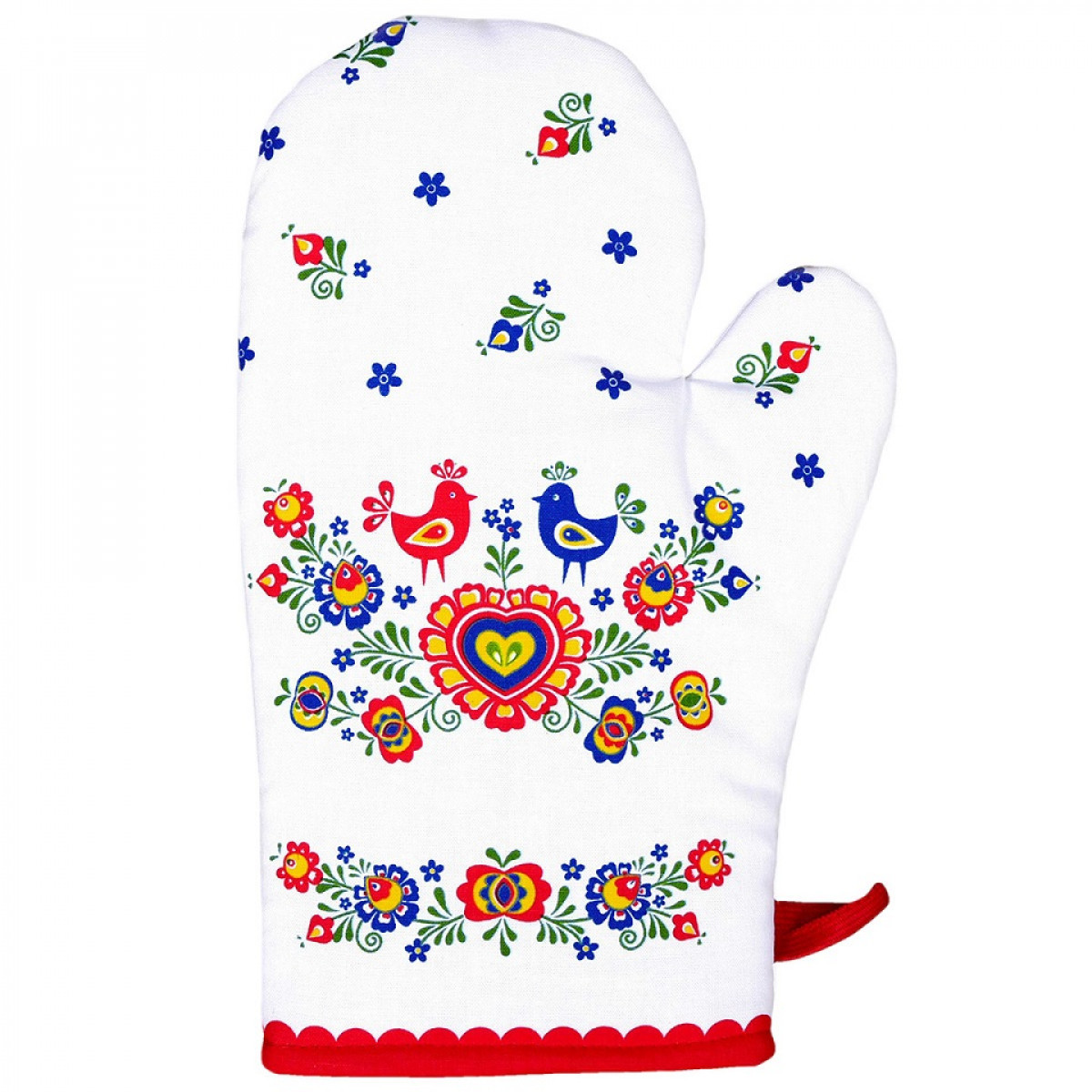 Kuchyňská chňapka Folklór, červená