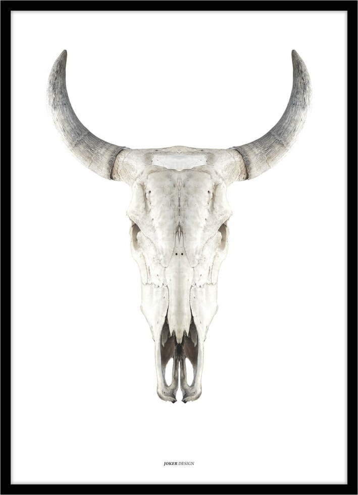 Plakát v rámu 50x70 cm Cow Skull – Malerifabrikken