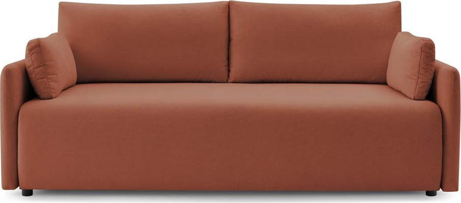 Oranžová rozkládací pohovka 211 cm Marcel – Bobochic Paris