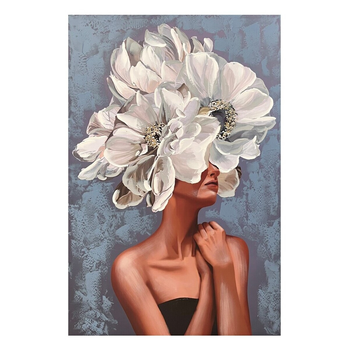 Signes Grimalt  Žena Květiny Malování  Modrá