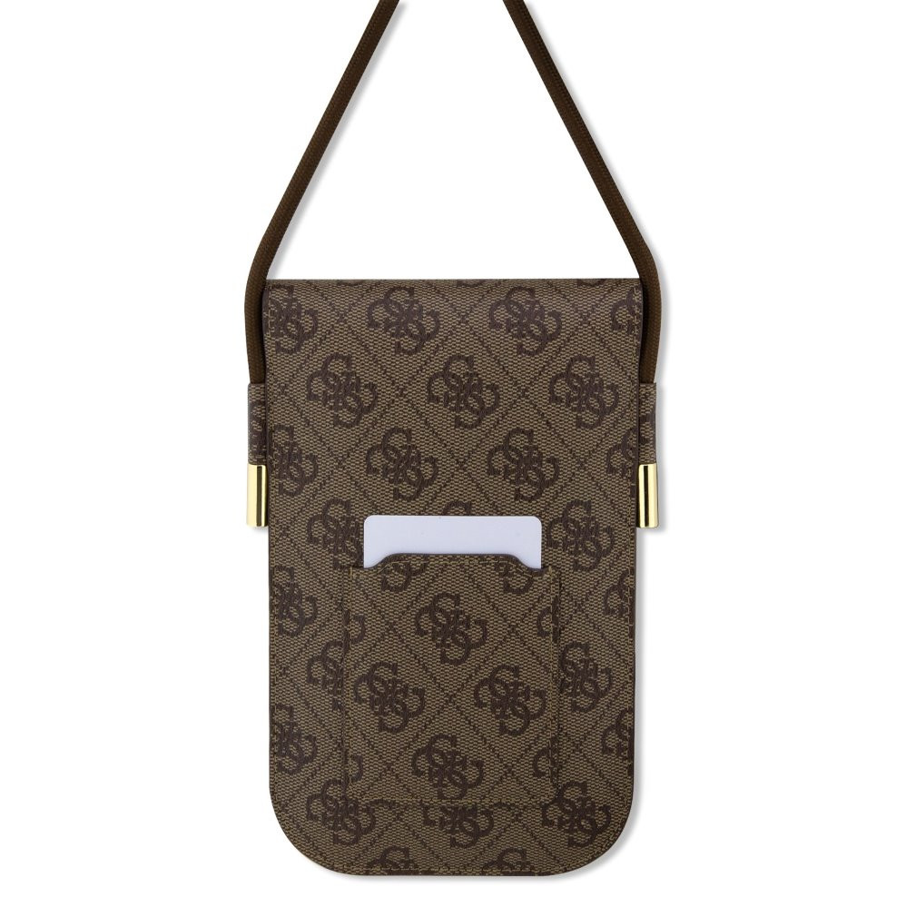 Taška Guess PU 4G Metal Logo Script Phone Bag, brown