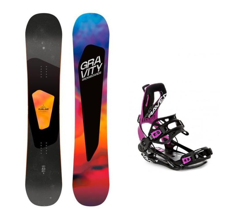 Gravity Sublime 24/25 dámský snowboard + Raven Fastec FT360 black/fuchsia vázání