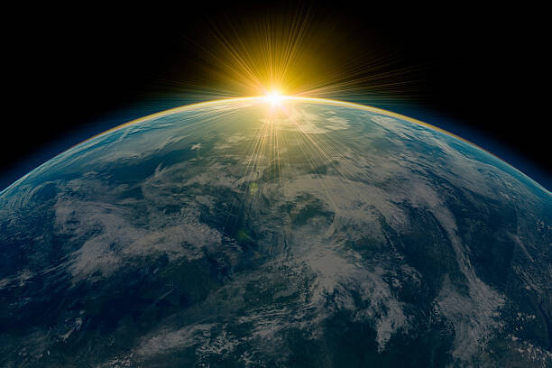 Image Source Fotografie Sunrise over planet earth, Image Source, 40 × 26.7 cm