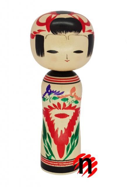 Japonská panenka Kokeshi Kikuemaki 14,5 cm